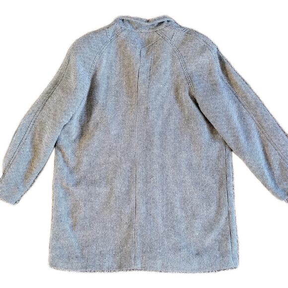 Vintage Gray Houndstooth Blazer Womens XL Raglan Sleeve High Welt Pockets - Picture 8 of 16